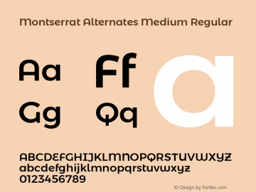 MontserratAlternatesMedium Version 1.0图片样张