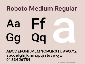 RobotoMedium Version 1.0图片样张