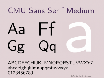 CMUSansSerif Version 1.0 Font Sample