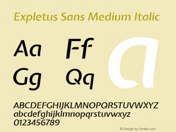Expletus Sans Medium Italic 图片样张