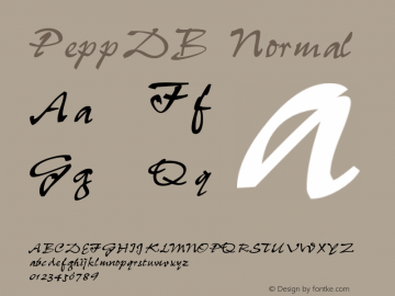 PeppDB Normal Altsys Fontographer 4.0.3 9.9.1994图片样张