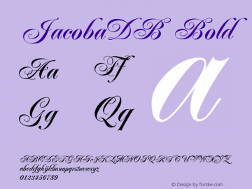 JacobaDB Bold Altsys Fontographer 4.0.3 9.9.1994图片样张