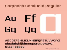 Sarpanch SemiBold Regular 图片样张