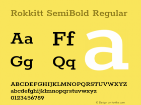 RokkittSemiBold Version 1.0图片样张