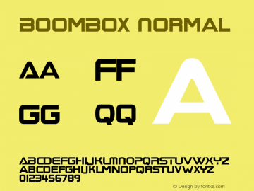BoomBox Normal 1.0 Tue Sep 09 01:30:40 1997 Font Sample