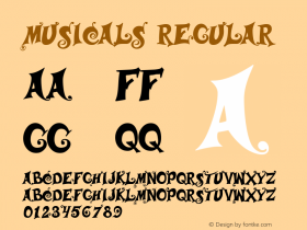 Musicals Regular Macromedia Fontographer 4.1.5 2/28/00 Font Sample