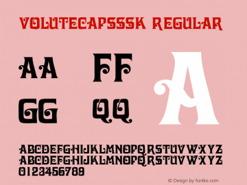 VoluteCapsSSK Regular Altsys Metamorphosis:9/2/94 Font Sample