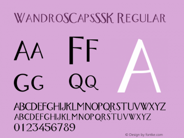 WandroSCapsSSK Regular Altsys Metamorphosis:9/2/94 Font Sample