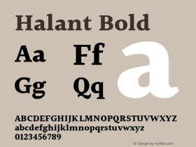 Halant Bold 图片样张