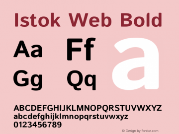 Istok Web Bold  Font Sample