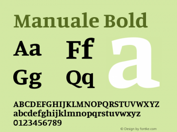Manuale Bold  Font Sample