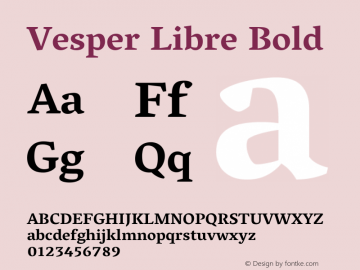 Vesper Libre Bold  Font Sample