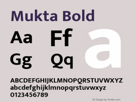 Mukta Bold 图片样张