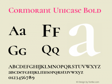 Cormorant Unicase Bold 图片样张