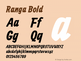 Ranga Bold  Font Sample