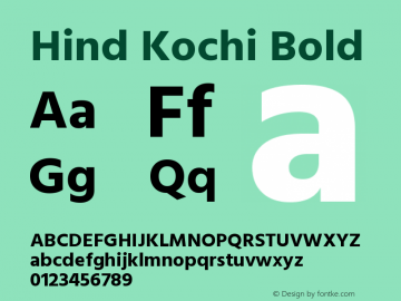 Hind Kochi Bold  Font Sample
