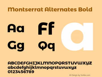 Montserrat Alternates Bold 图片样张