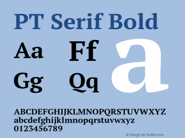 PT Serif Bold 图片样张