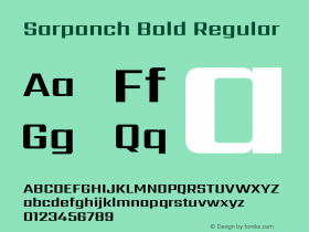 Sarpanch Bold Regular  Font Sample