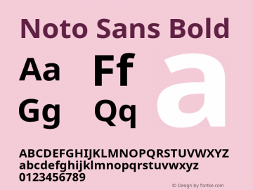 Noto Sans Bold 图片样张