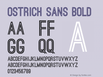 Ostrich Sans Bold  Font Sample