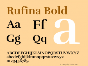 Rufina Bold  Font Sample