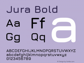 Jura Bold  Font Sample