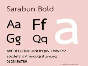 Sarabun Bold  Font Sample