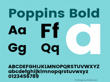 Poppins Version 1.0 Font Sample