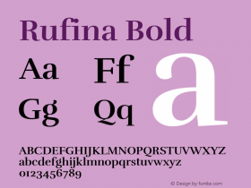 Rufina Version 1.0 Font Sample