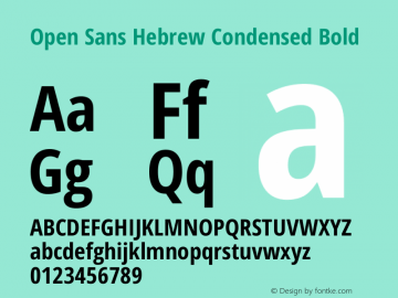 OpenSansHebrewCondensed Version 1.0 Font Sample