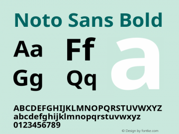 NotoSans Version 1.0 Font Sample