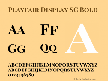 PlayfairDisplaySC Version 1.0 Font Sample