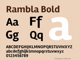 Rambla Version 1.0 Font Sample