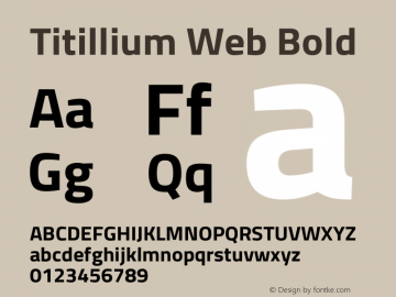 TitilliumWeb Version 1.0图片样张