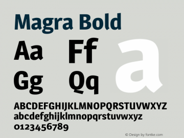 Magra Version 1.0 Font Sample