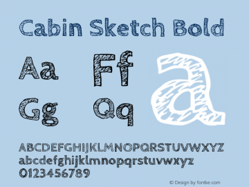 CabinSketch Version 1.0 Font Sample