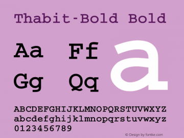 Thabit-Bold Version 1.0图片样张