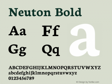 Neuton Version 1.0 Font Sample
