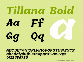 Tillana Version 1.0 Font Sample