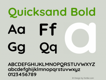 Quicksand Version 1.0 Font Sample