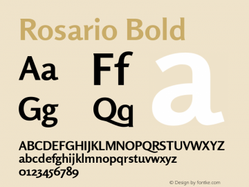 Rosario Version 1.0 Font Sample