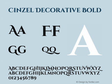 CinzelDecorative Version 1.0 Font Sample