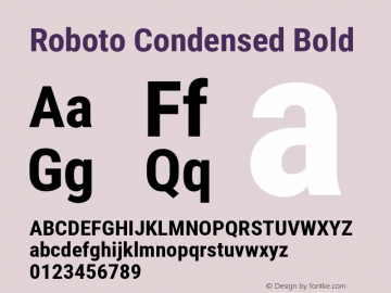 RobotoCondensed Version 1.0图片样张