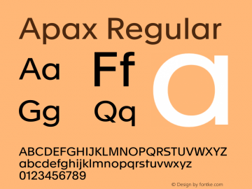 Apax Regular Version 1.000图片样张