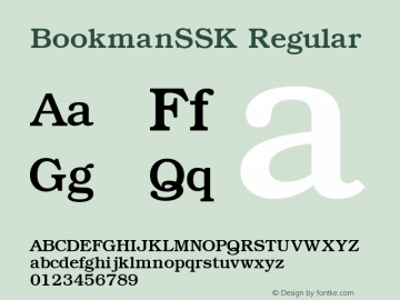 BookmanSSK Regular Altsys Metamorphosis:8/25/94图片样张
