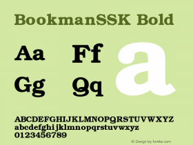 BookmanSSK Bold Altsys Metamorphosis:8/25/94 Font Sample