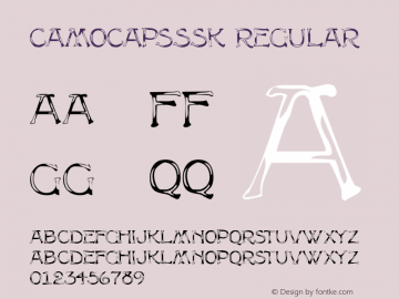 CamoCapsSSK Regular Macromedia Fontographer 4.1 7/31/95 Font Sample