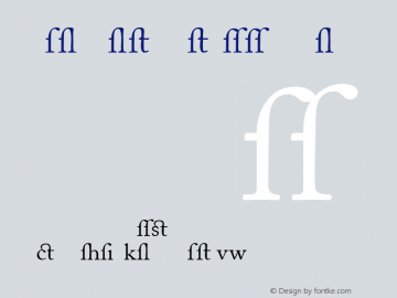 CaslonAlternateSSK Regular Macromedia Fontographer 4.1 7/31/95 Font Sample