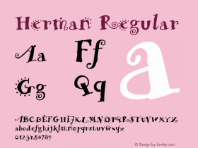 Herman Regular Macromedia Fontographer 4.1.4 7/29/98图片样张
